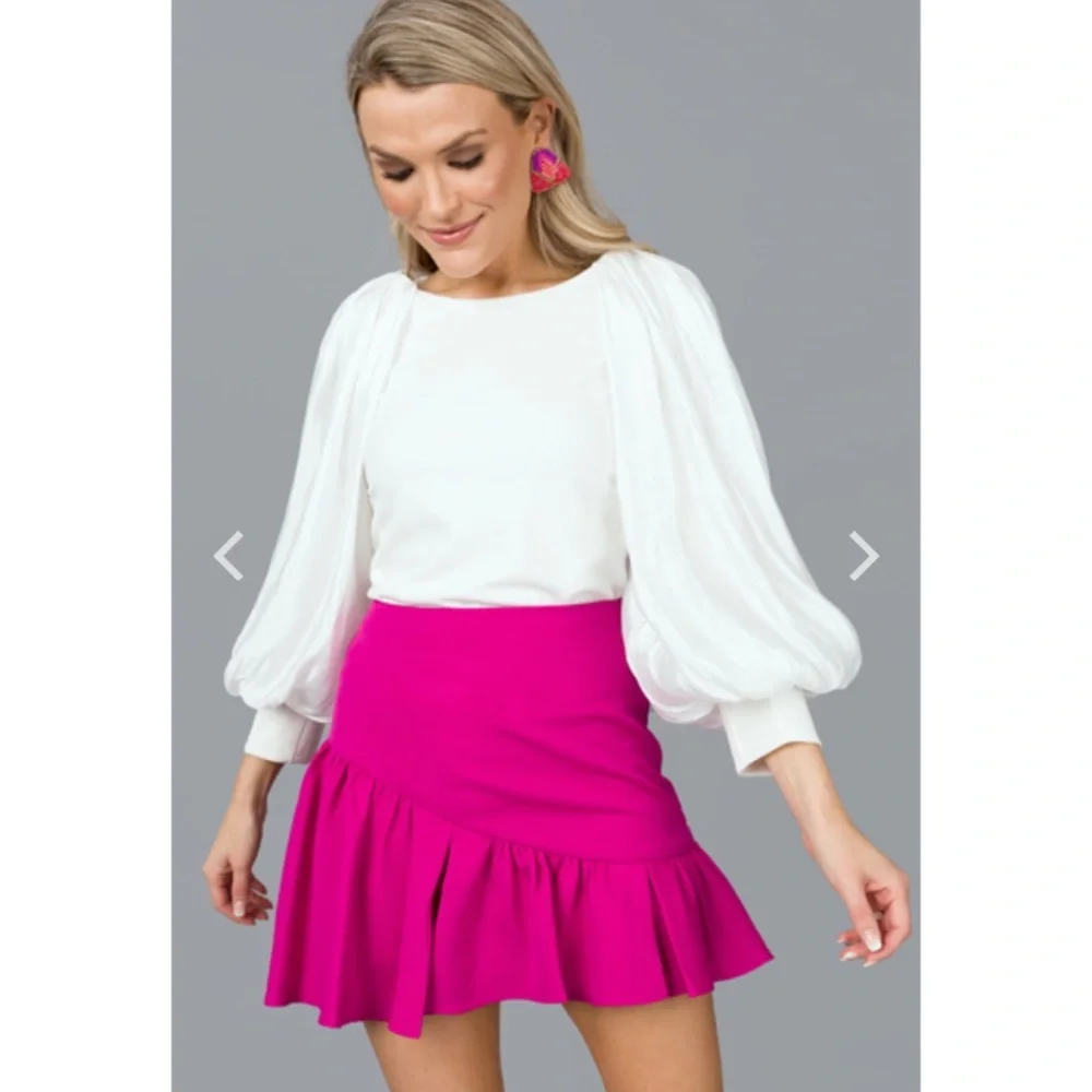 NWT Boutique Statement Sleeves Blouse Off White/Ivory Size Small - Picture 4 of 6